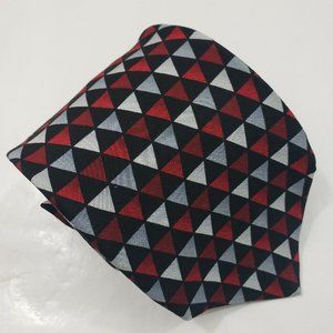 Swank Men Necktie Red Black Gray 56" L 3.5" W